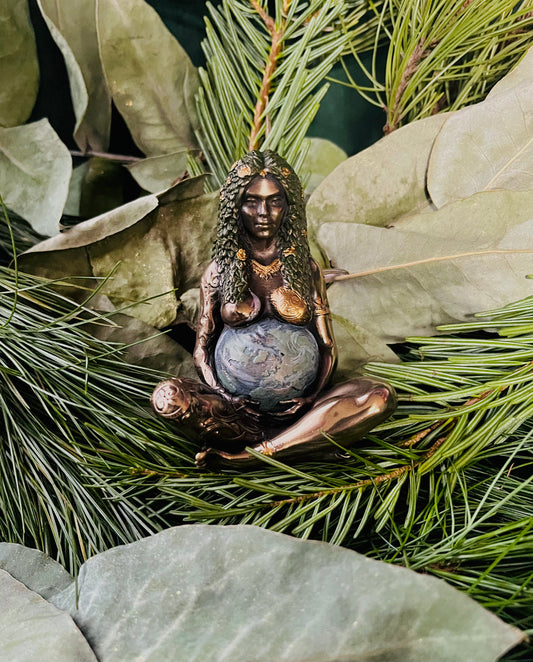 Mini Bronze Mother Earth Figurine