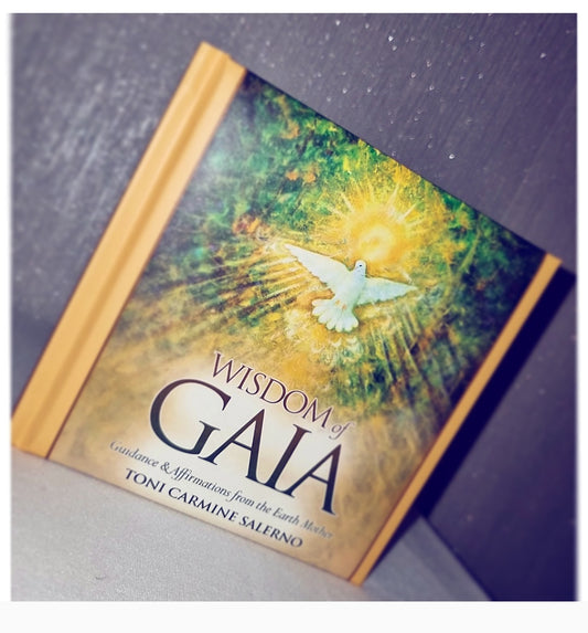 Photo of the front cover of the book Wisdom of Gaia: Guidance & Affirmations from the Earth Mother