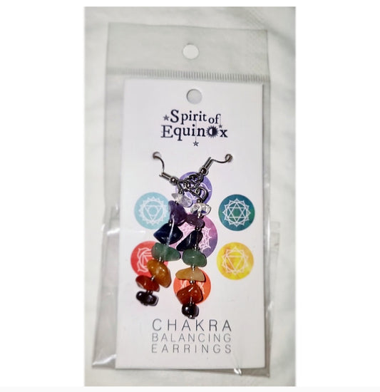 Photo of a pair of chakra earrings