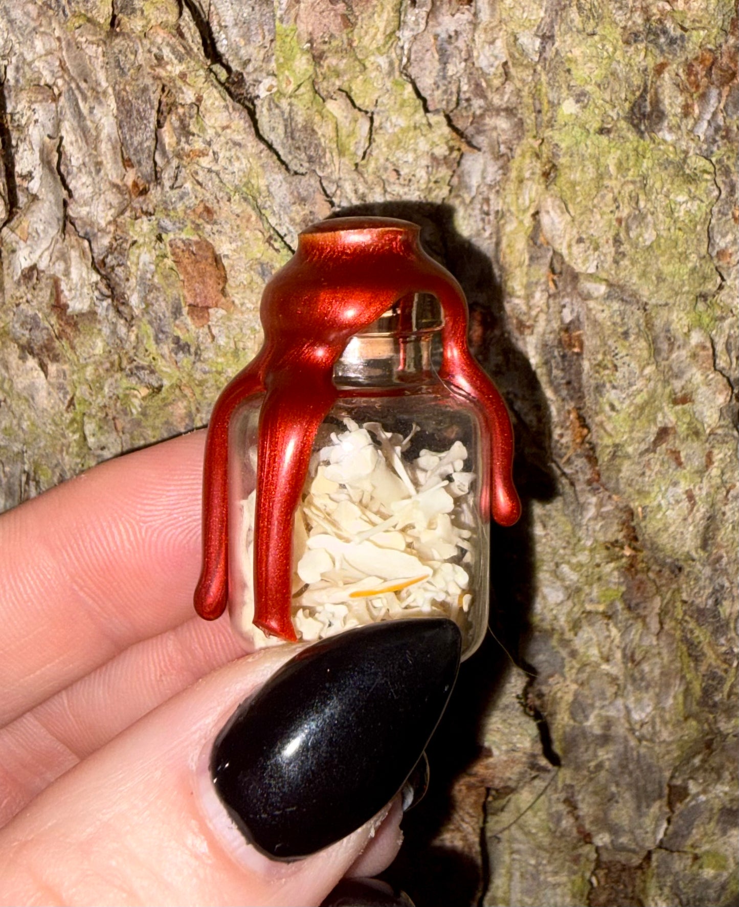 Mini Rodent bones Curio Bottle.