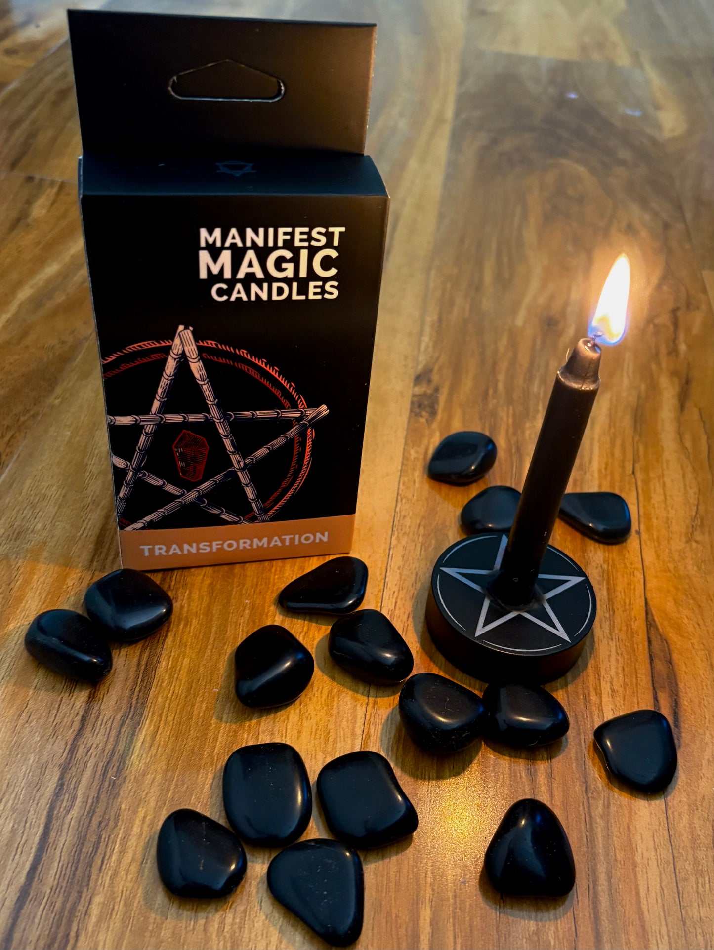Black Manifest Magic Candles.