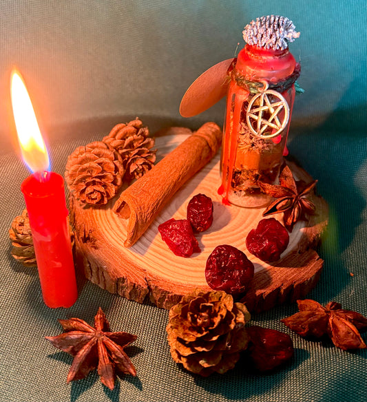 Yule Intention Bottle.