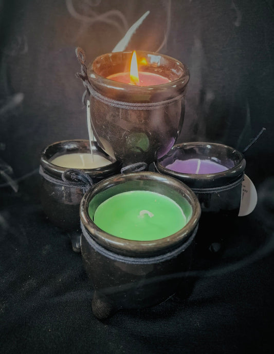 Black Magic Cauldron Candle.