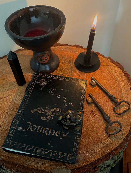 Leather ‘journey’ journal.