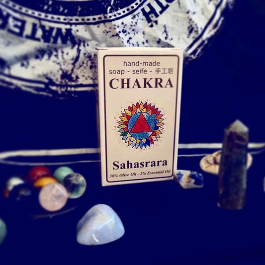 Photo of a box of Chakra soap, Sahasrara variety