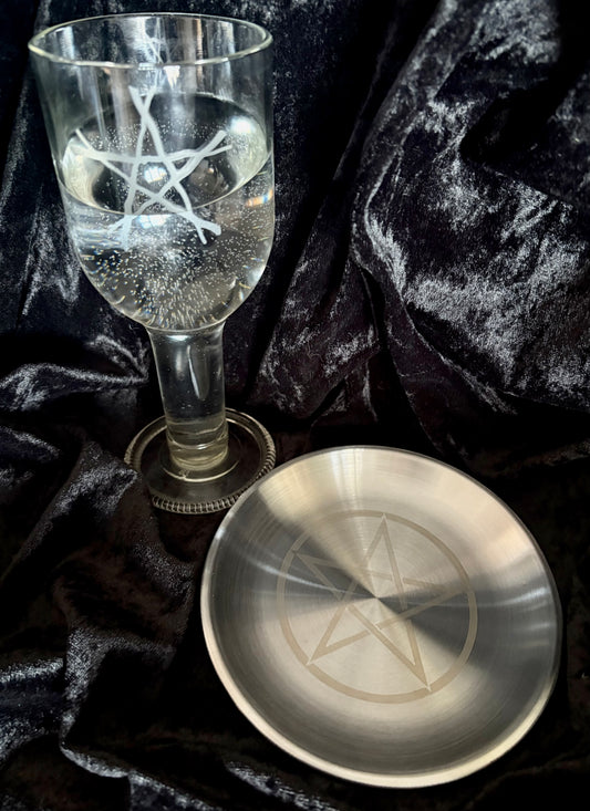 Stainless Steel Pentagram Alter Plate.