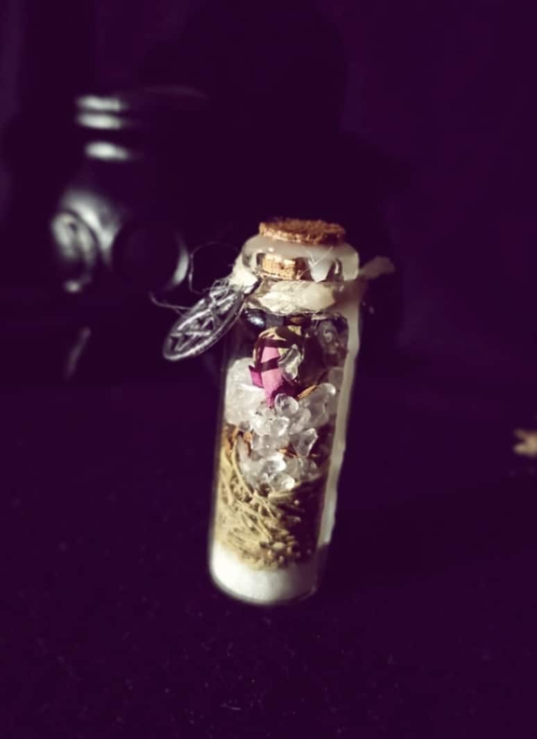 Photo of a spell jar/bottle