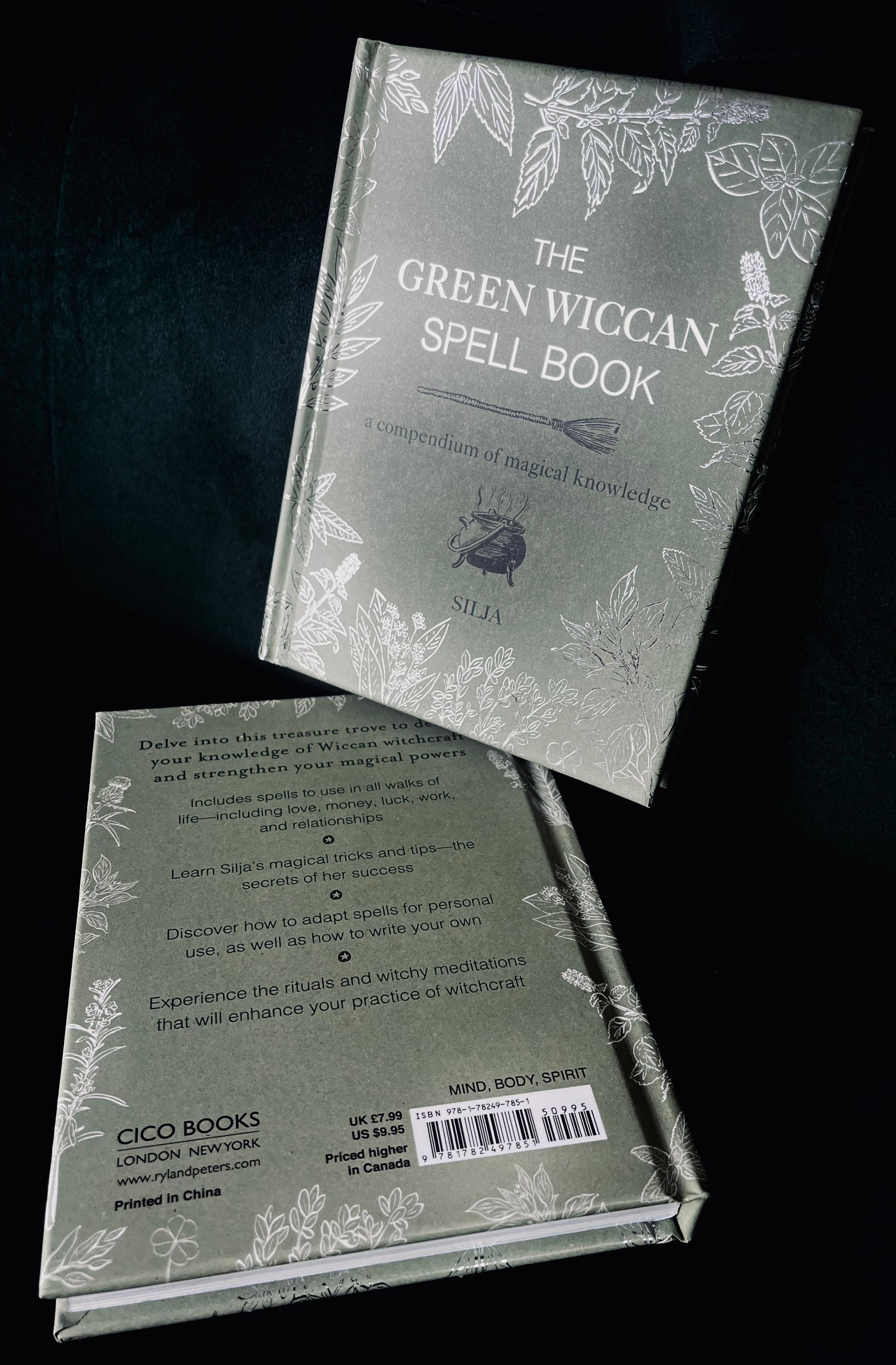 Photo of the front and back covers of The Green Wiccan Spell Book: A Compendium of Magical Knowledge