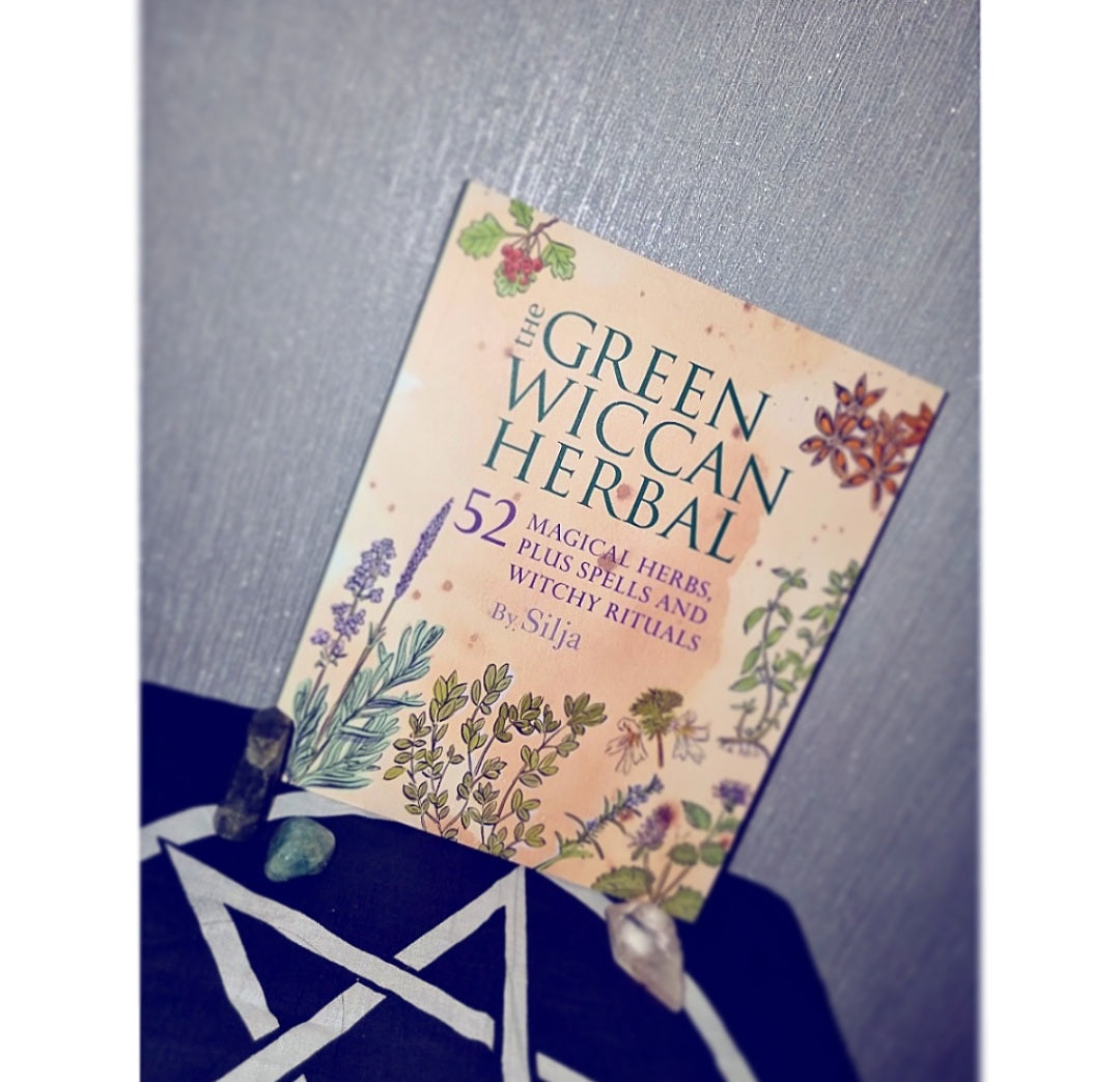 Photo of the front cover of the book The Green Wiccan Herbal: 52 Magical Herbs, Plus Spells and Witchy Rituals