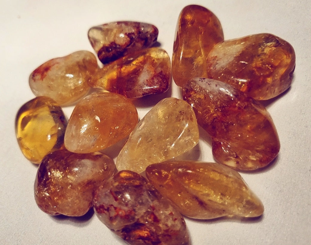 Photo of multiple citrine tumblestones